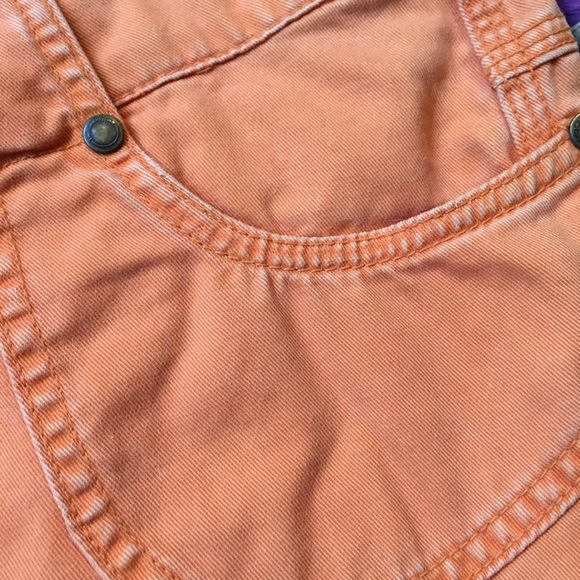 🔴Anthropologie Twill Twenty two orange Jean Skirt - Picture 5 of 5